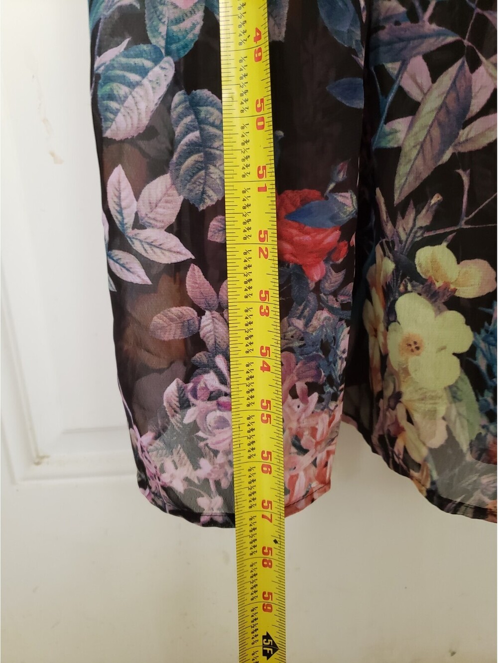 Trulli  Sz S  Black Floral Chiffon Stretch Sleeveless Maxi summer party dress - Picture 4 of 6